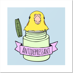 antidepressant birb Posters and Art